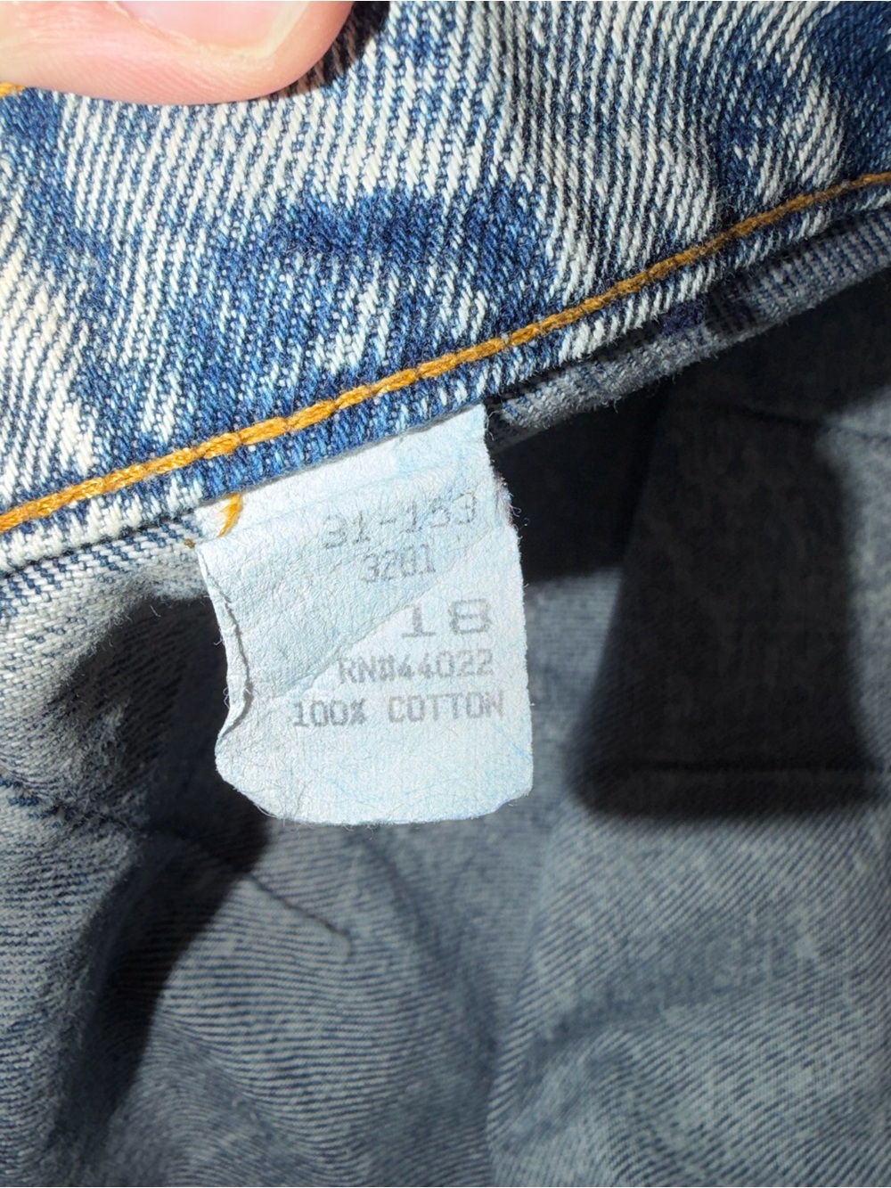 Vintage Venezia Acid Wash Denim Midi Skirt Size 18 Lace Inset Button Front - Picture 6 of 12